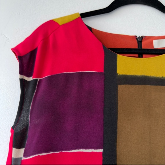 Colorblock Shift Dress in Pink, Yellow & Brown Loft - Picture 3 of 15